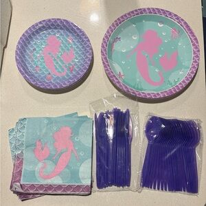 Mermaid Party Supplies Set